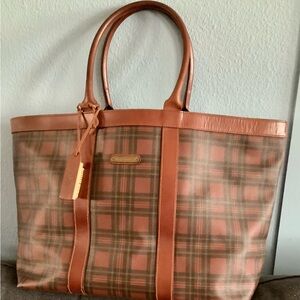 Polo by Ralph Lauren Brown Plaid Tote